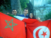 Adil (Maroc), Samir (Italie) et Ghada (Tunisie)